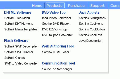 Multi-column Menu