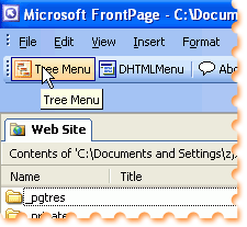 tree menu - frontpage