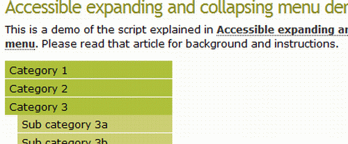 Drop Down Menu - Expanding & Collapsing Menu