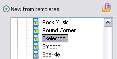 skelecton drop down menu