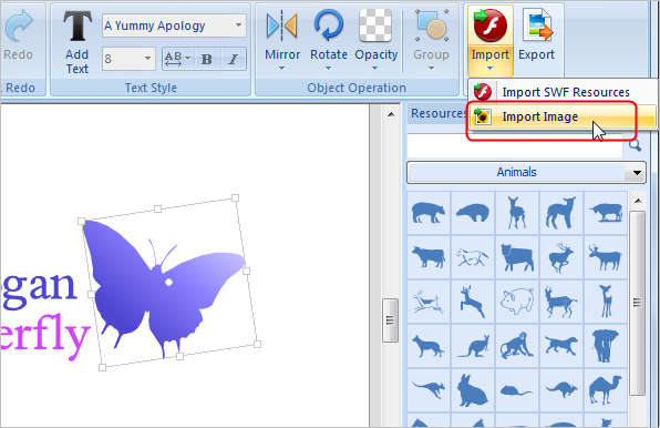 replace graphic-import images